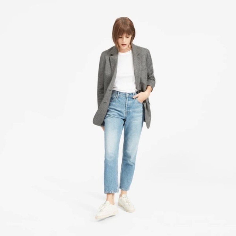 🔽 EVERLANE Cheeky Straight Jeans in Sky Blue